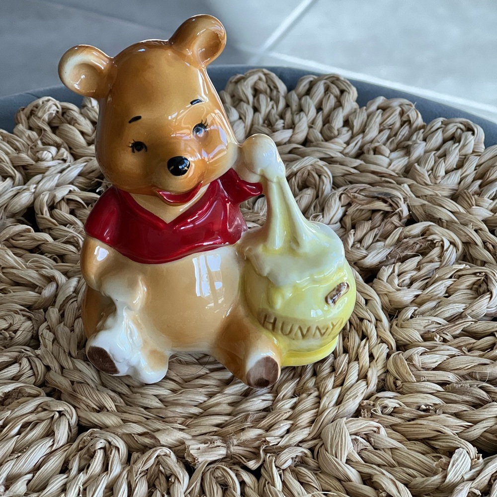 Vintage Winnie the Pooh Ceramic Figurine from a candy box